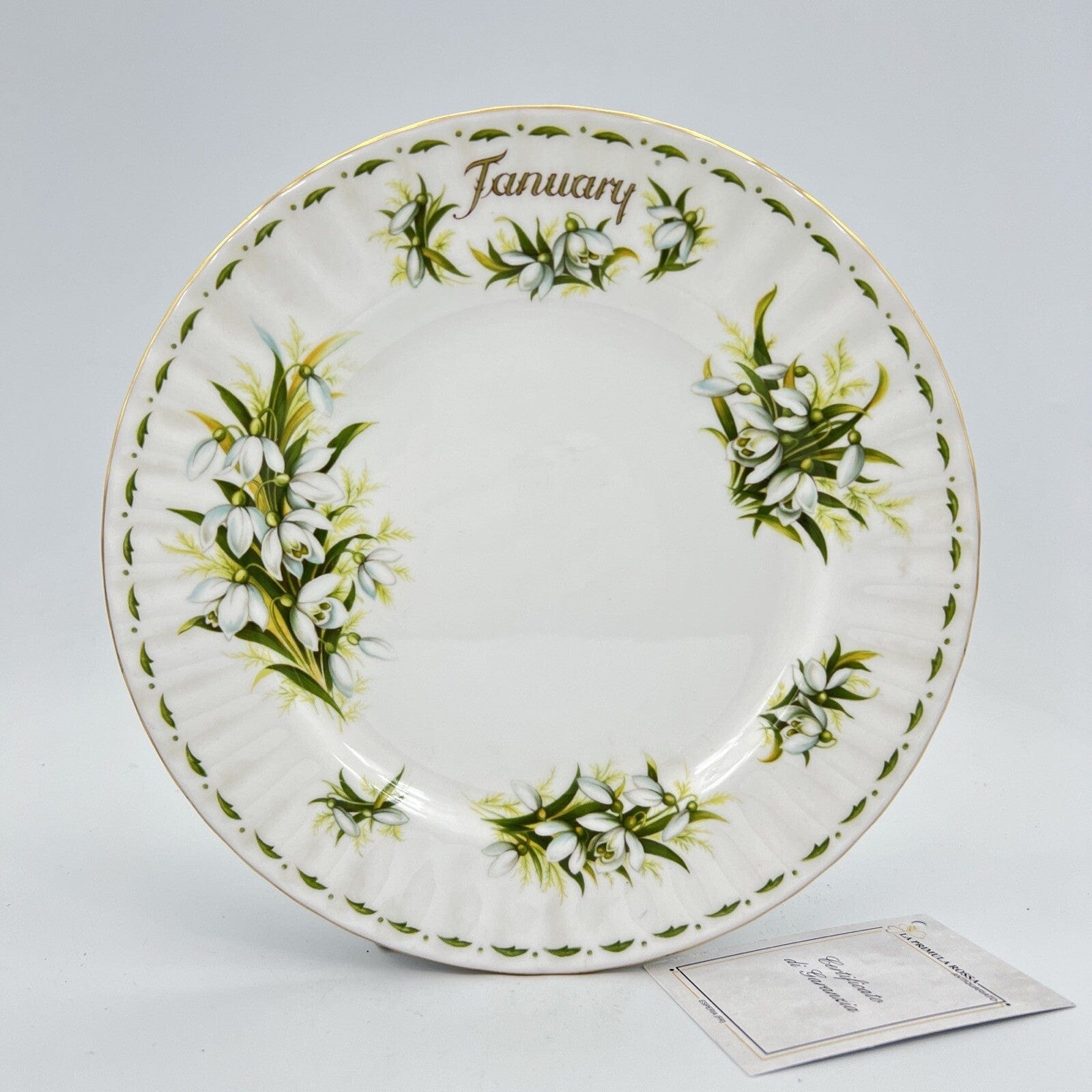 Piatto da dolce per frutta Royal Albert con mese Flower Of The Month Gennaio Categoria  Servizio tazze - Tazze