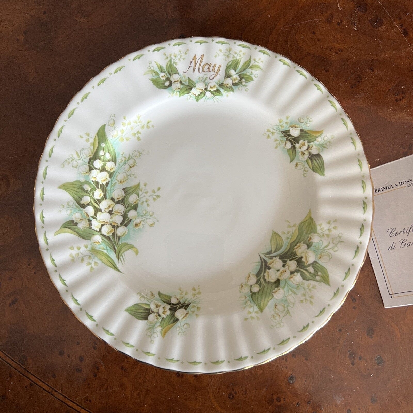 Piatto da dolce per frutta Royal Albert con mese Flower Of The Month MAGGIO Categoria  Servizio tazze - Tazze