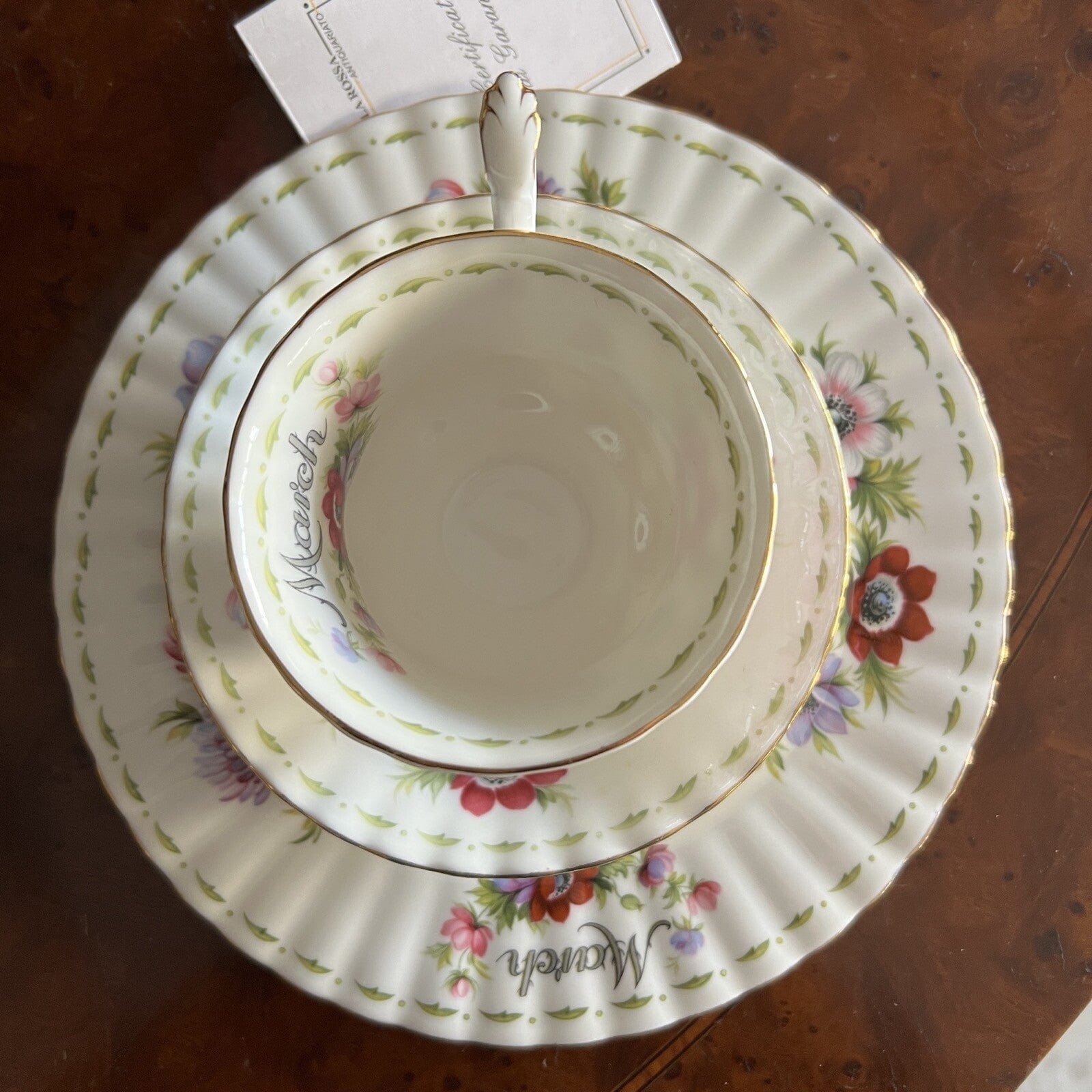 Piatto da dolce per frutta Royal Albert con mese Flower Of The Month Marzo Categoria  Servizio tazze - Tazze