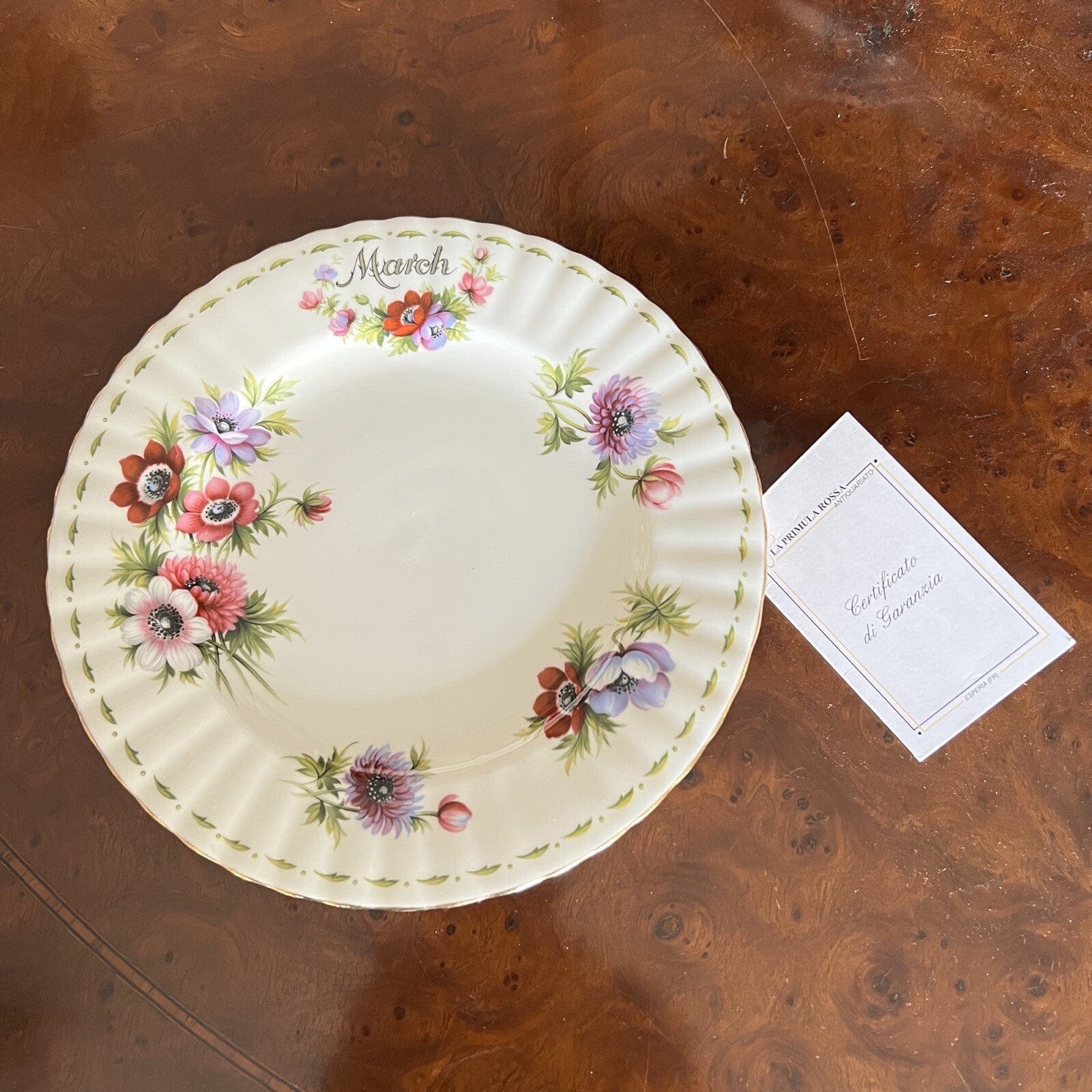 Piatto da dolce per frutta Royal Albert con mese Flower Of The Month Marzo Categoria  Servizio tazze - Tazze