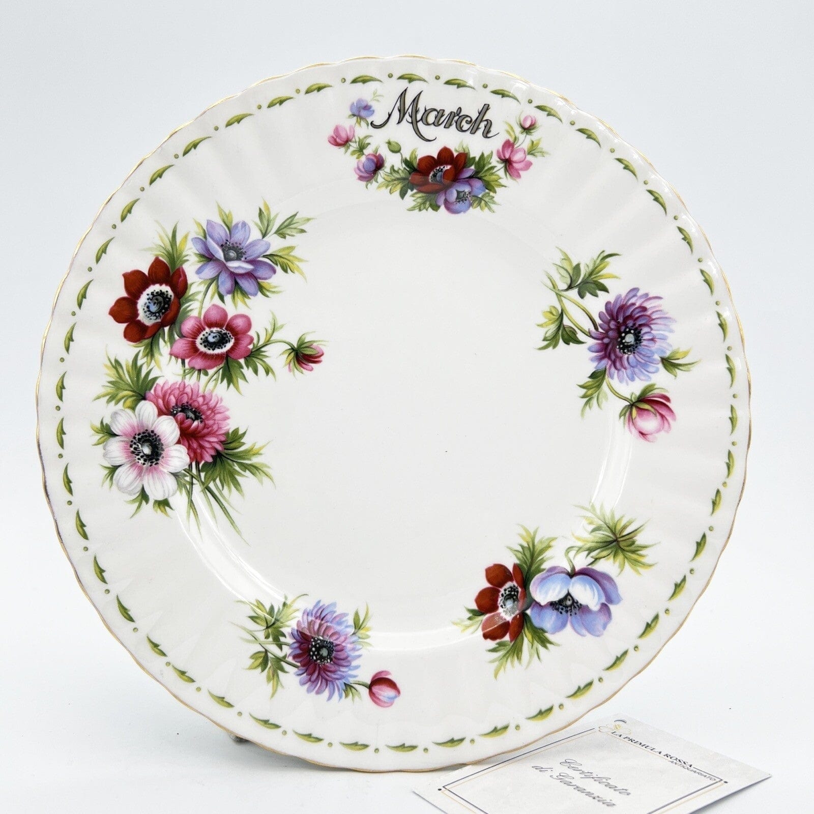 Piatto da dolce per frutta Royal Albert con mese Flower Of The Month Marzo Categoria  Servizio tazze - Tazze