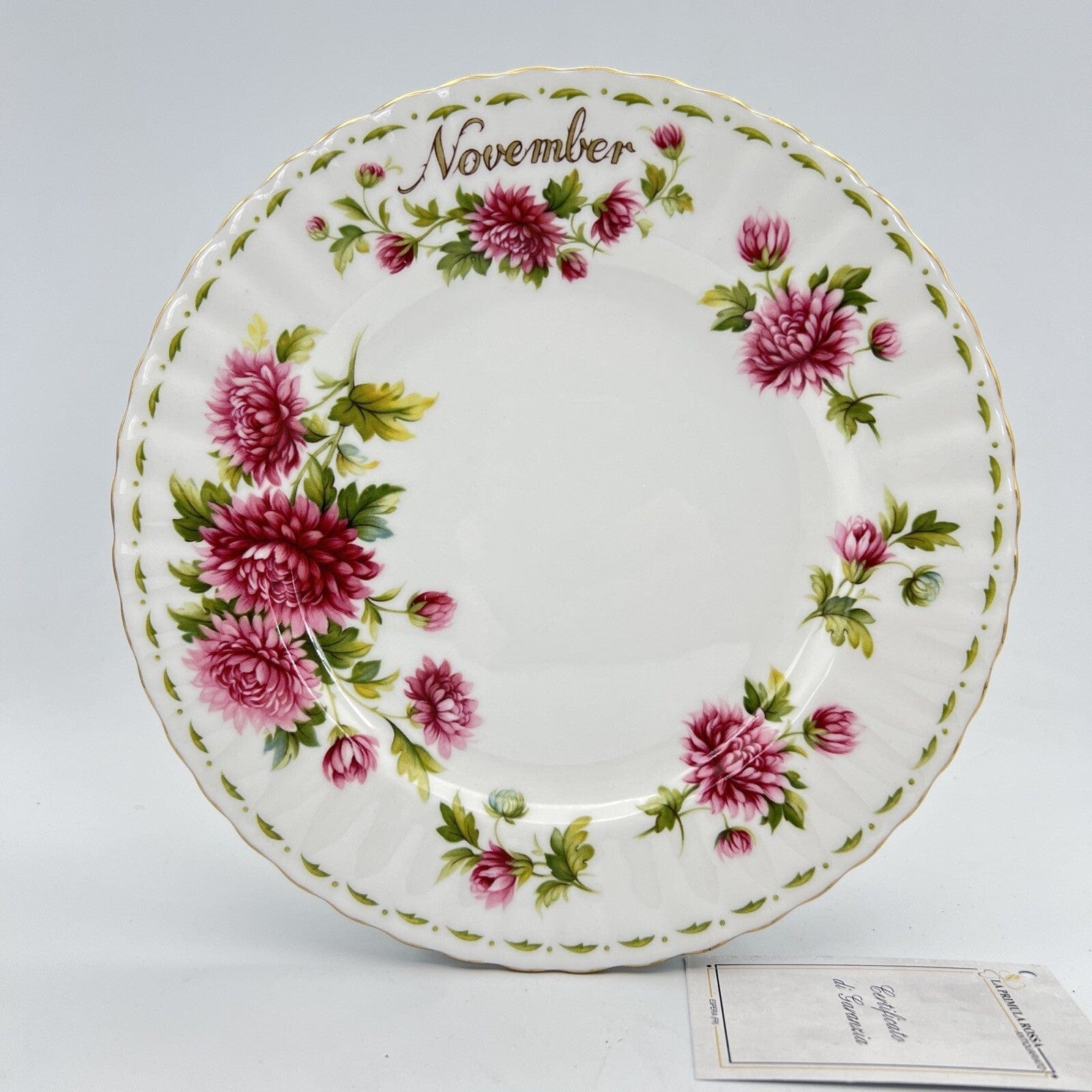 Piatto da dolce per frutta Royal Albert con mese Flower Of The Tè Month NOVEMBRE Categoria  Servizio tazze - Tazze