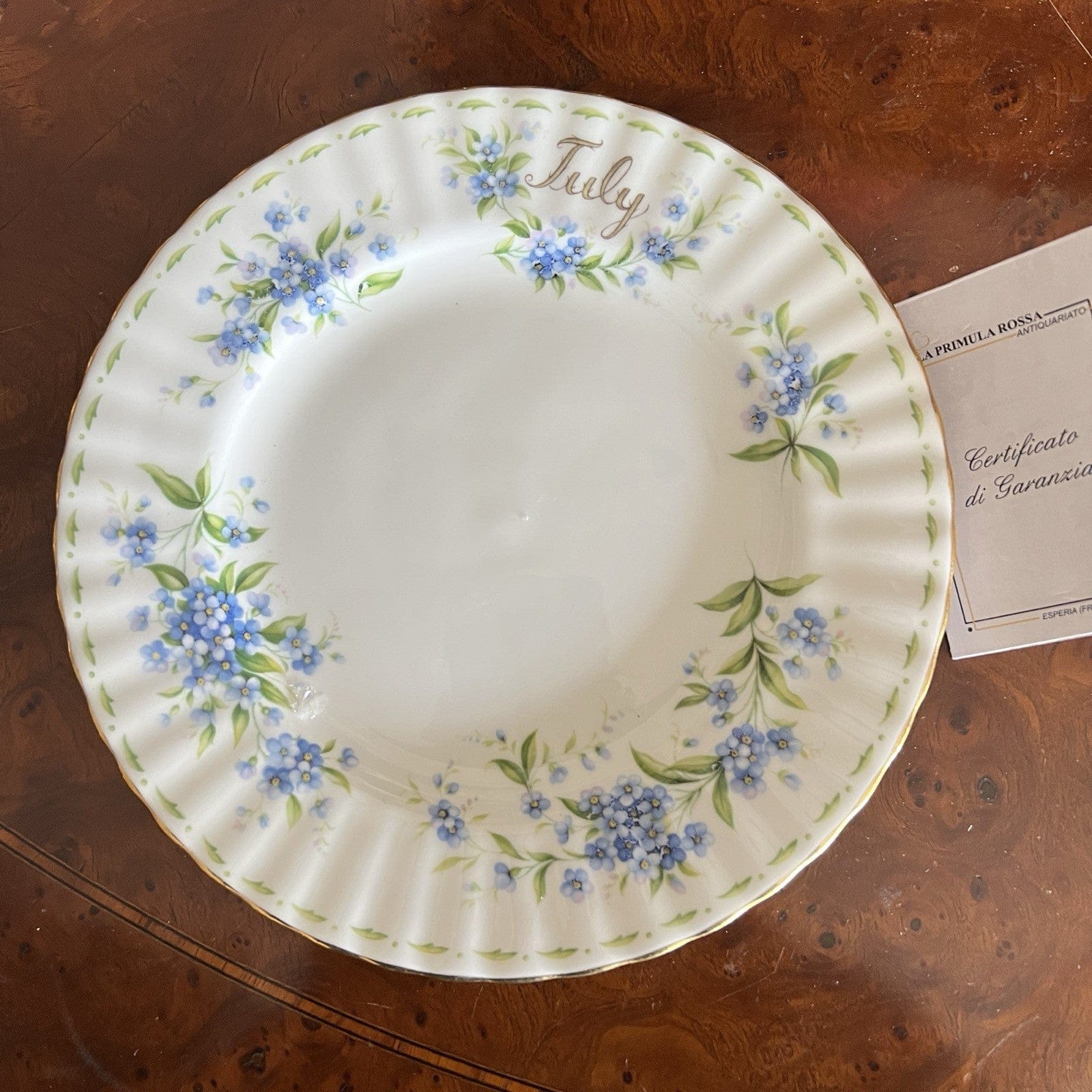 Piatto da dolce per frutta Royal Albert Mese di LUGLIO Flower Of The Tè Month 21 Categoria  Servizio tazze - Tazze