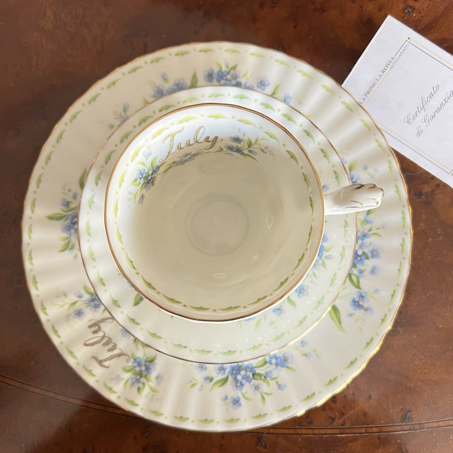 Piatto da dolce per frutta Royal Albert Mese di LUGLIO Flower Of The Tè Month 21 Categoria  Servizio tazze - Tazze