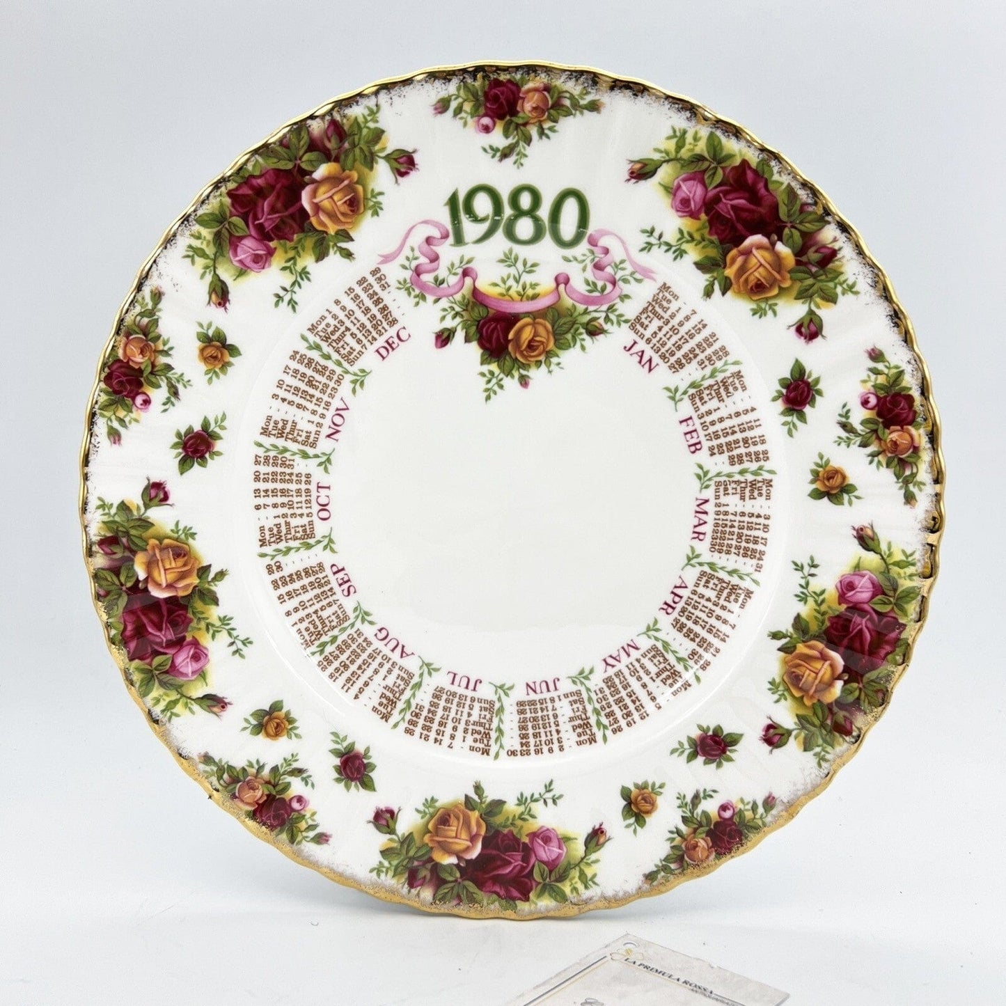 Piatto decorativo Caldario Anno 1980 Porcellana Royal Albert Old Country Roses Categoria  Piatti e Piattini