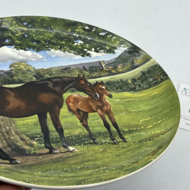 Piatto decorativo da collezione Vintage Cavalli da corsa Equestre Puro Sangue Categoria  Piatti e Piattini