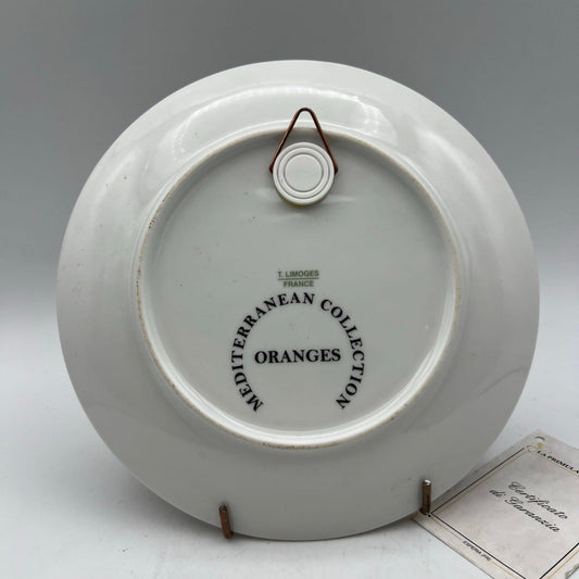 Piatto decorativo vintage in porcellana T. Limoges da parete muro frutta Arance Categoria  Piatti e Piattini