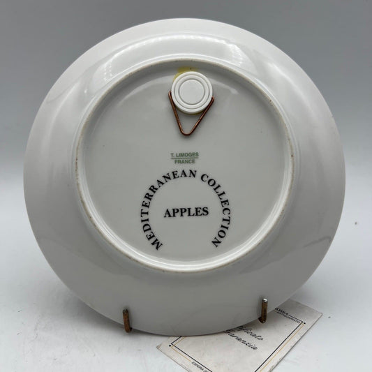 Piatto decorativo vintage in porcellana T. Limoges da parete muro frutta Mele Categoria  Piatti e Piattini