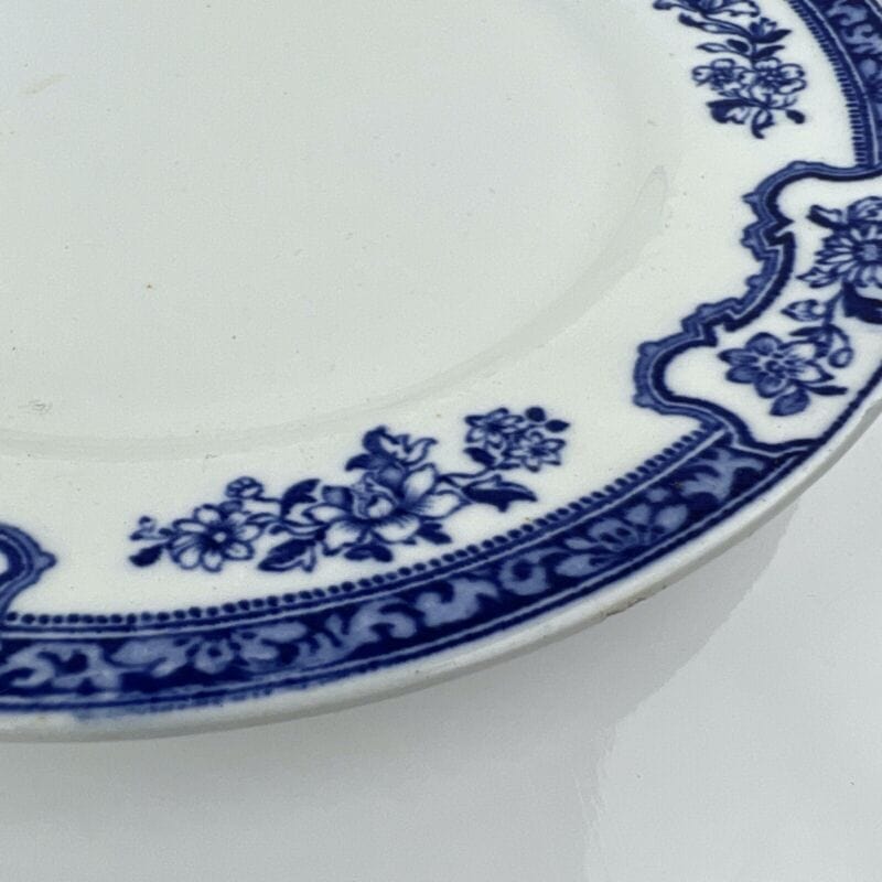 Plato Llano Antiguo De Porcelana Inglesa Ironstone – Siglo XVII Inglaterra (Estado Óptimo, Colección)