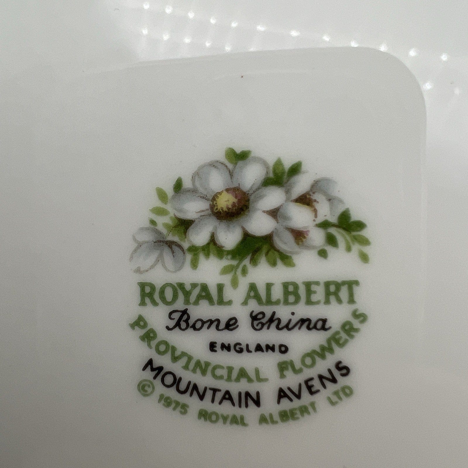 Piatto + Piattino in porcellana Royal Albert Provincial Flowers Fiori Avens Categoria  Piatti e Piattini