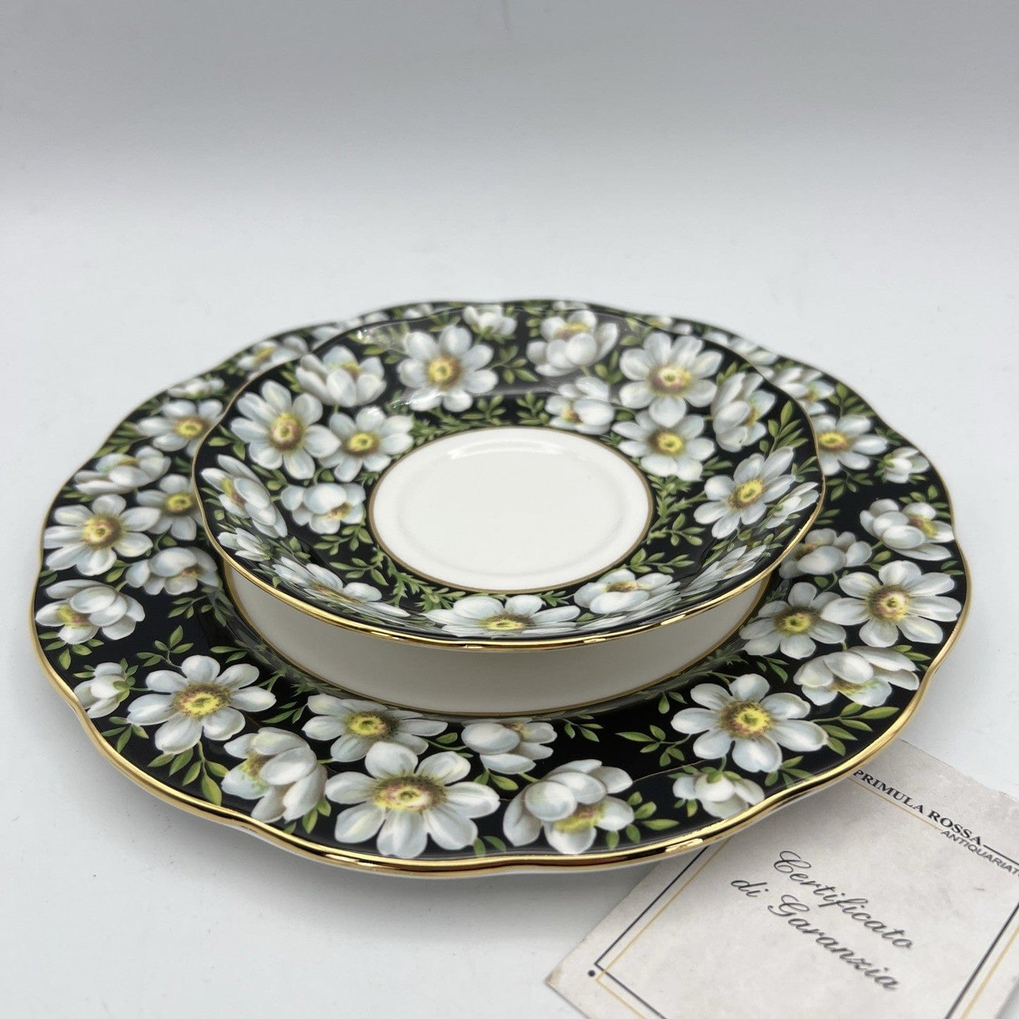 Piatto + Piattino in porcellana Royal Albert Provincial Flowers Fiori Avens Categoria  Piatti e Piattini