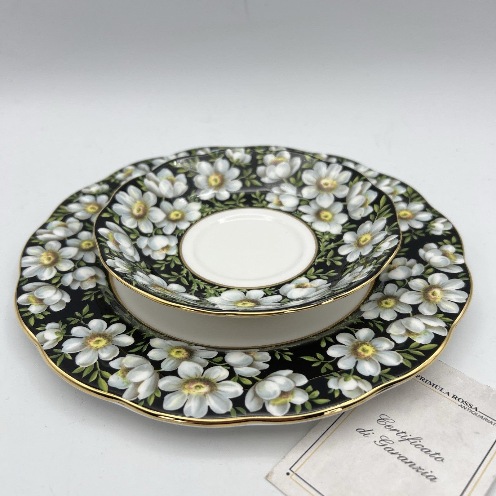 Piatto + Piattino in porcellana Royal Albert Provincial Flowers Fiori Avens Categoria  Piatti e Piattini