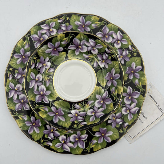 Piatto + Piattino in porcellana Royal Albert Provincial Flowers Fiori Violet Categoria  Piatti e Piattini