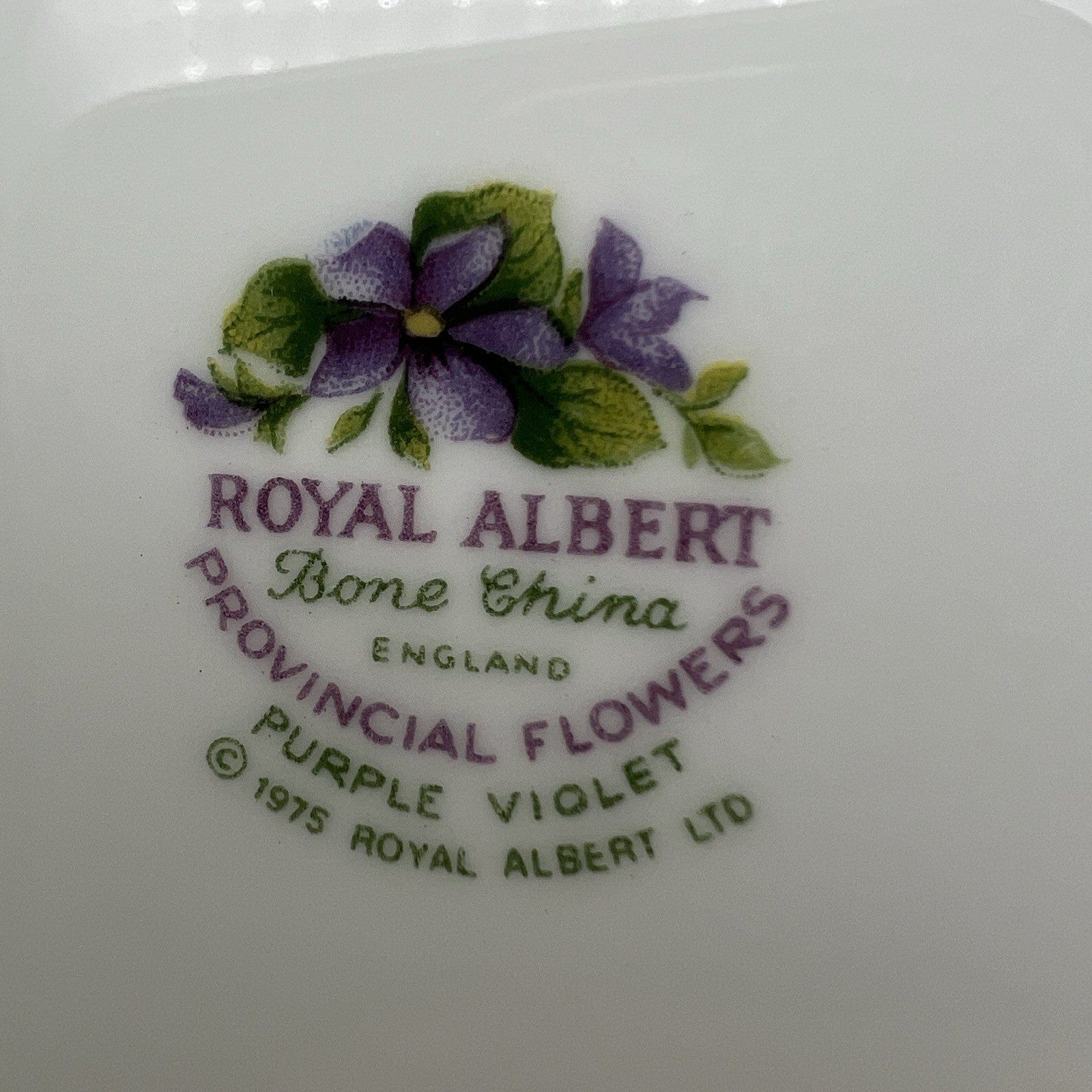 Piatto + Piattino in porcellana Royal Albert Provincial Flowers Fiori Violet Categoria  Piatti e Piattini