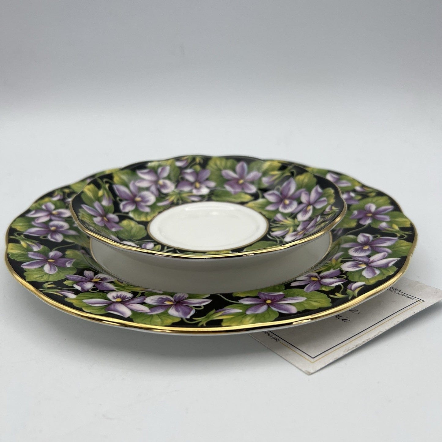 Piatto + Piattino in porcellana Royal Albert Provincial Flowers Fiori Violet Categoria  Piatti e Piattini