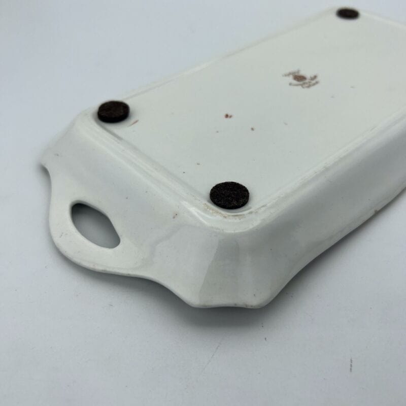 Piatto rettangolare antico in ceramica vassoio con manici Inglese anni 20 Categoria  Piatti Vassoio