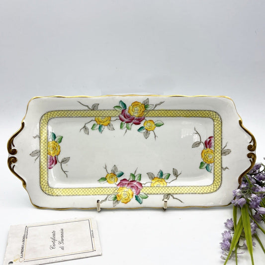 Piatto rettangolare antico in porcellana piccolo vassoio vintage per tramezzini Categoria  Piatti Vassoio