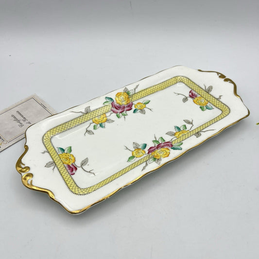 Piatto rettangolare antico in porcellana piccolo vassoio vintage per tramezzini Categoria  Piatti Vassoio