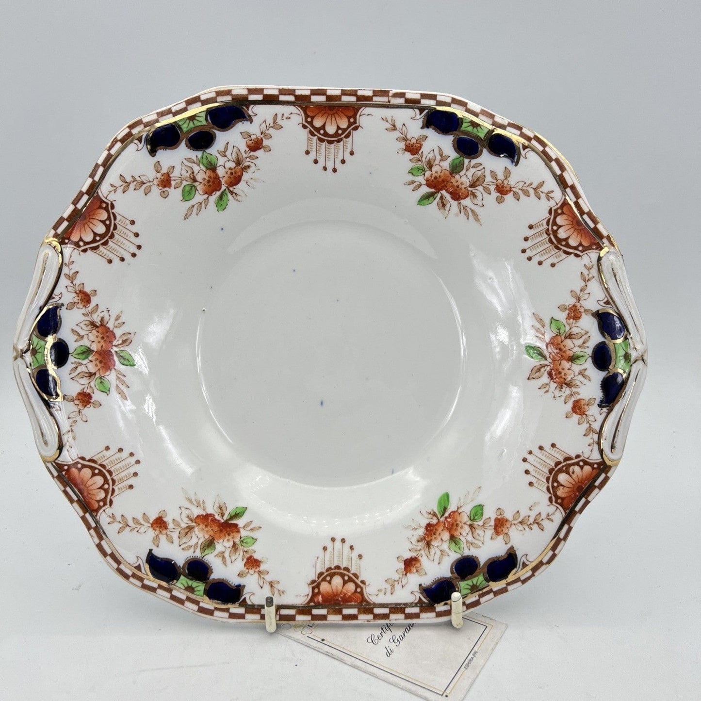 Piatto Vassoio antico Inglese in porcellana bianca classico motivo Imari 900 Categoria  Piatti Vassoio