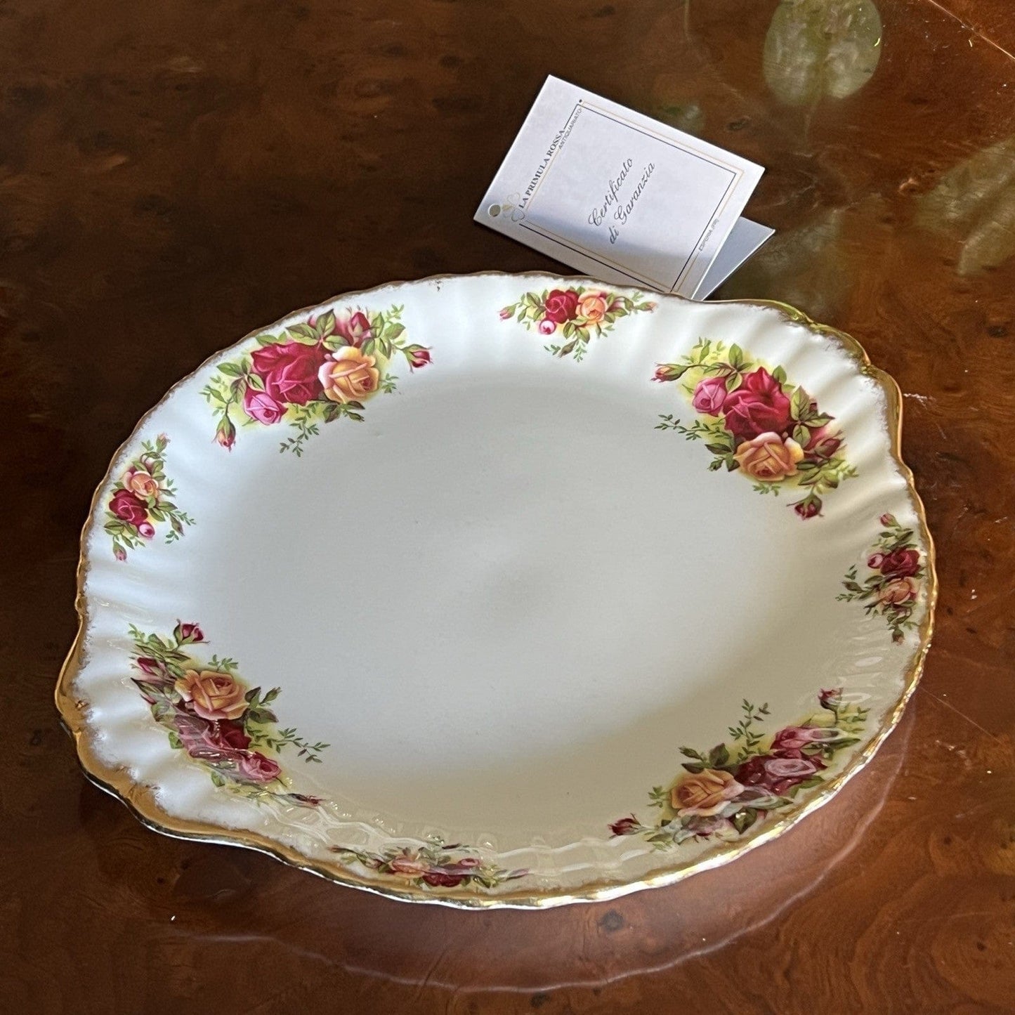 Piatto vassoio in porcellana  Royal Albert da portata decoro Old Country Roses Categoria  Piatti Vassoio