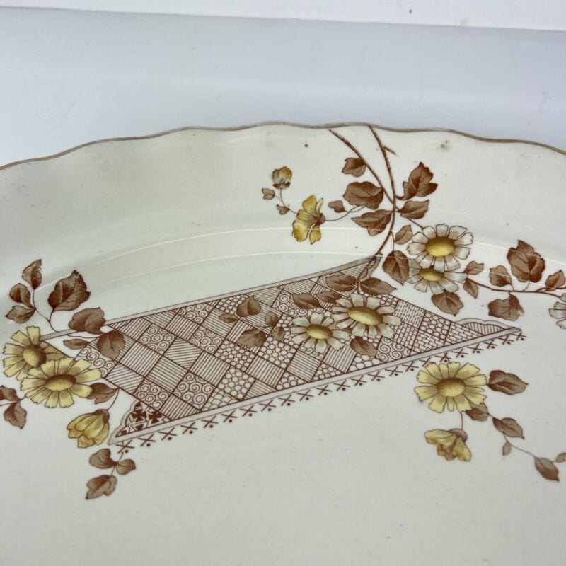 Piatto Vassoio ovale antico inglese in ceramica Keeling & Co Vecchio d'epoca 800 Categoria  Ceramiche e Porcellane