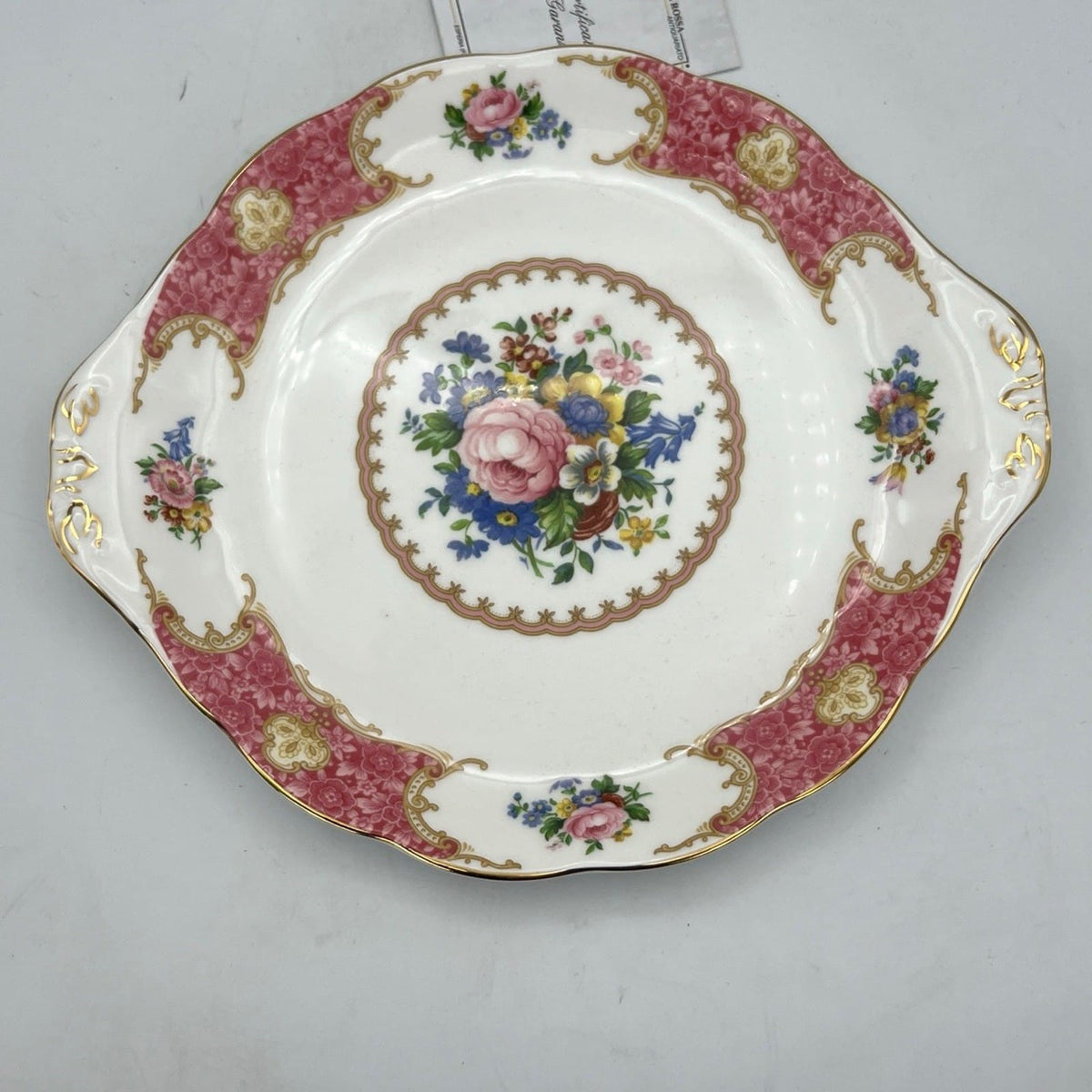 Piatto Vassoio per dolci con manici Royal Albert Lady Carlyle 1944 Porcellana Categoria  Centrotavola e Ciotole
