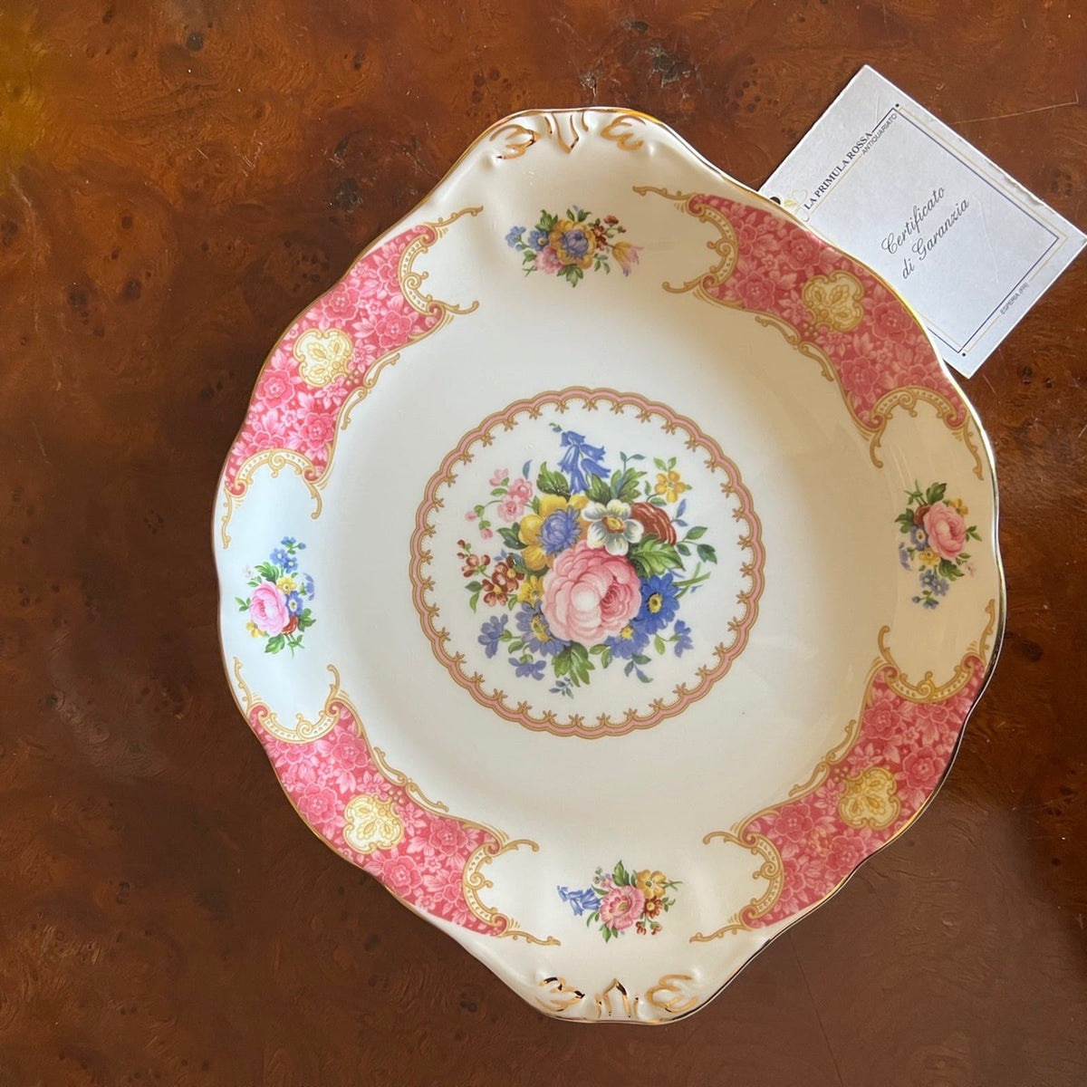 Piatto Vassoio per dolci con manici Royal Albert Lady Carlyle 1944 Porcellana Categoria  Centrotavola e Ciotole