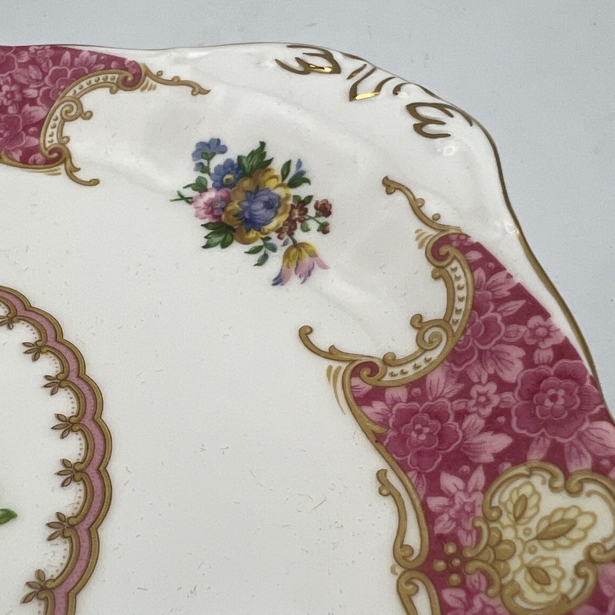 Piatto Vassoio per dolci con manici Royal Albert Lady Carlyle 1944 Porcellana Categoria  Centrotavola e Ciotole