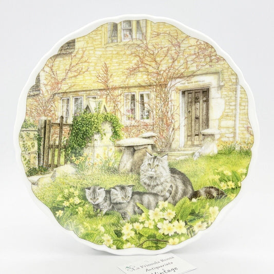 Piatto vintage in porcellana da collezione Royal Albert Gatti Gatto Gattini  '90 Categoria  Piatti e Piattini