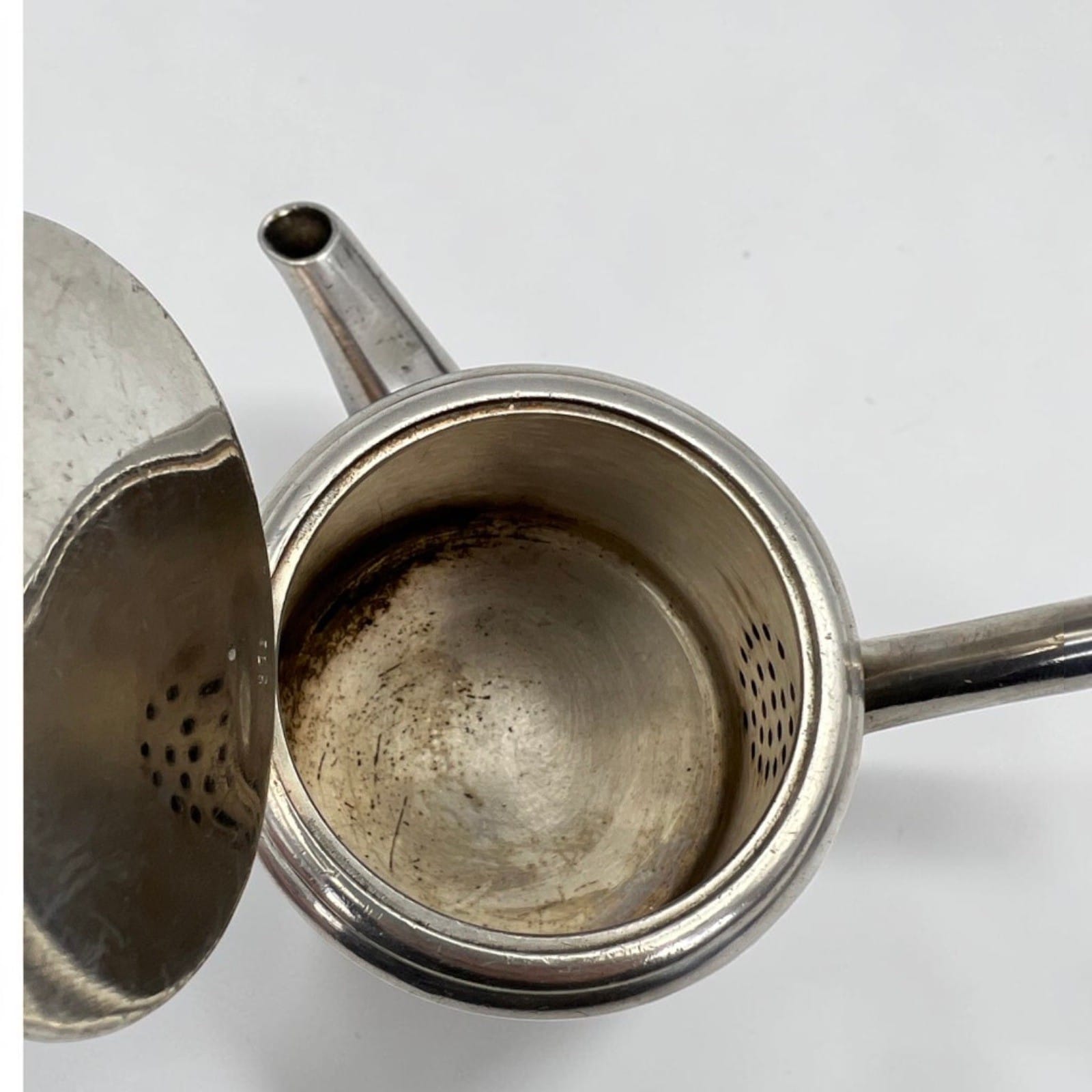 Piccola Caffettiera Antica in argento Silver plated Teiera sheffield Arthur K Categoria  Sheffield & Argento