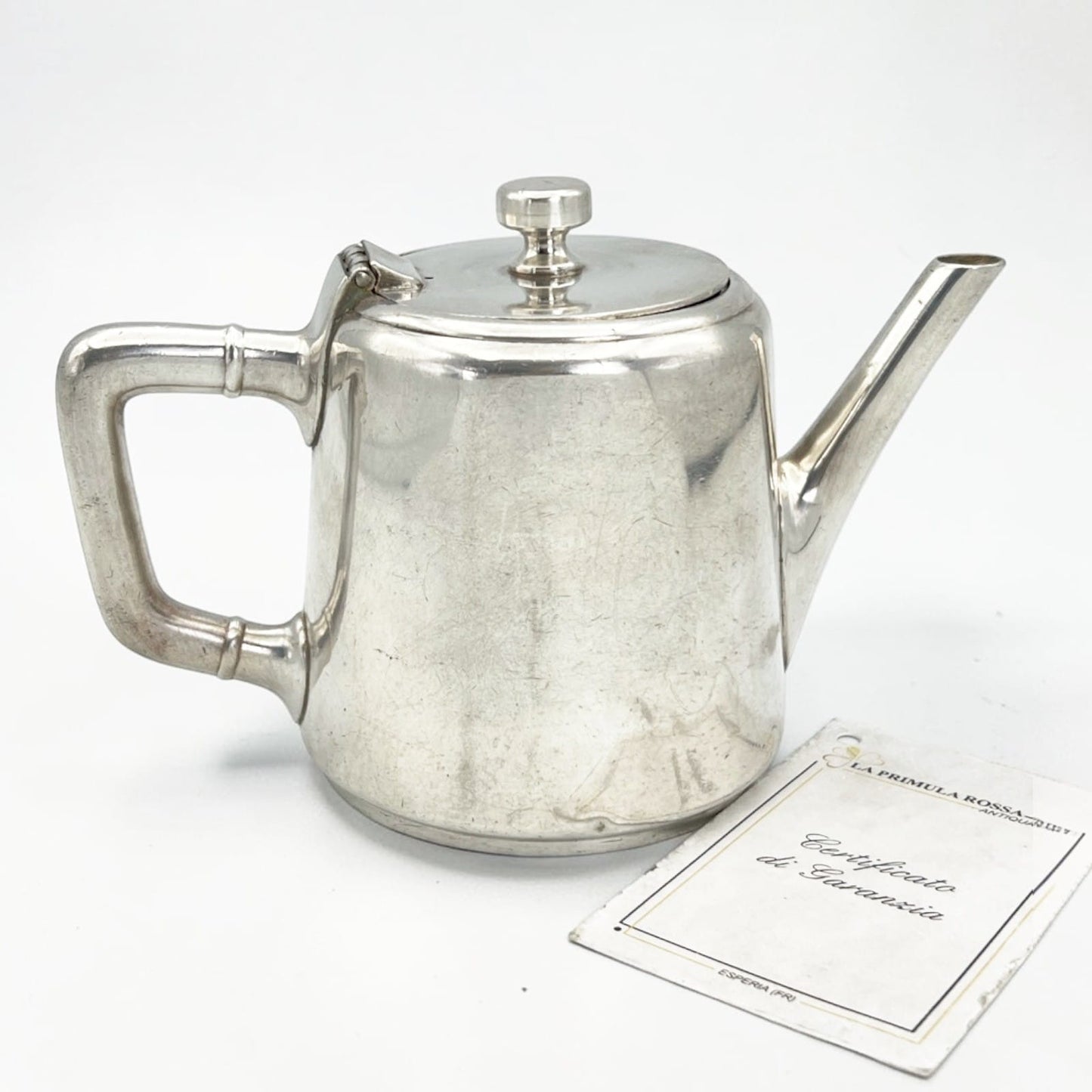 Piccola Caffettiera Antica in argento Silver plated Teiera sheffield Arthur K Categoria  Sheffield & Argento