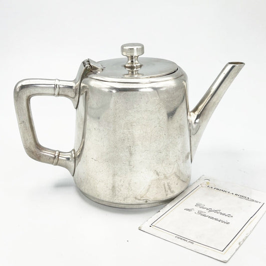 Piccola Caffettiera Antica in argento Silver plated Teiera sheffield Arthur K Categoria  Sheffield & Argento
