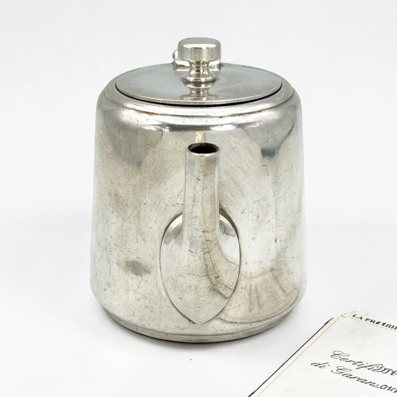 Piccola Caffettiera Antica in argento Silver plated Teiera sheffield Arthur K Categoria  Sheffield & Argento
