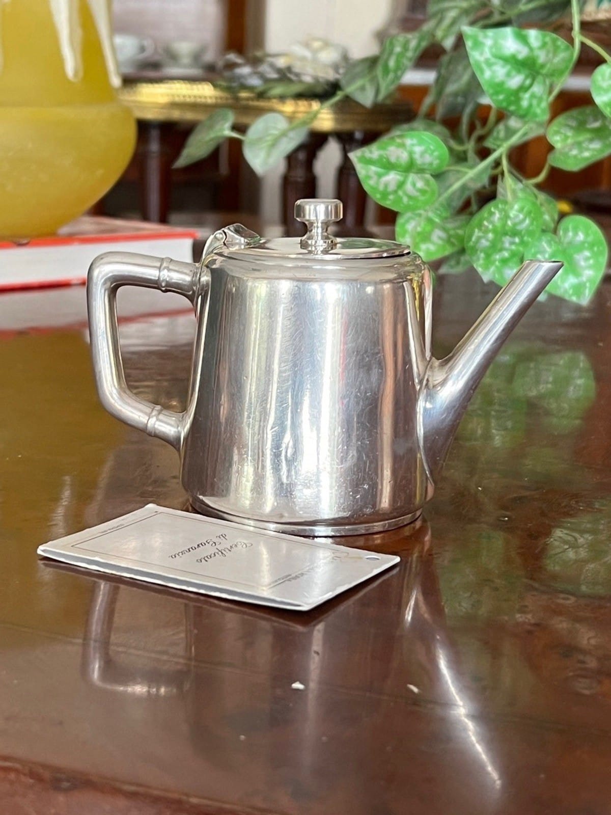 Piccola Caffettiera Antica in argento Silver plated Teiera sheffield Arthur K Categoria  Sheffield & Argento