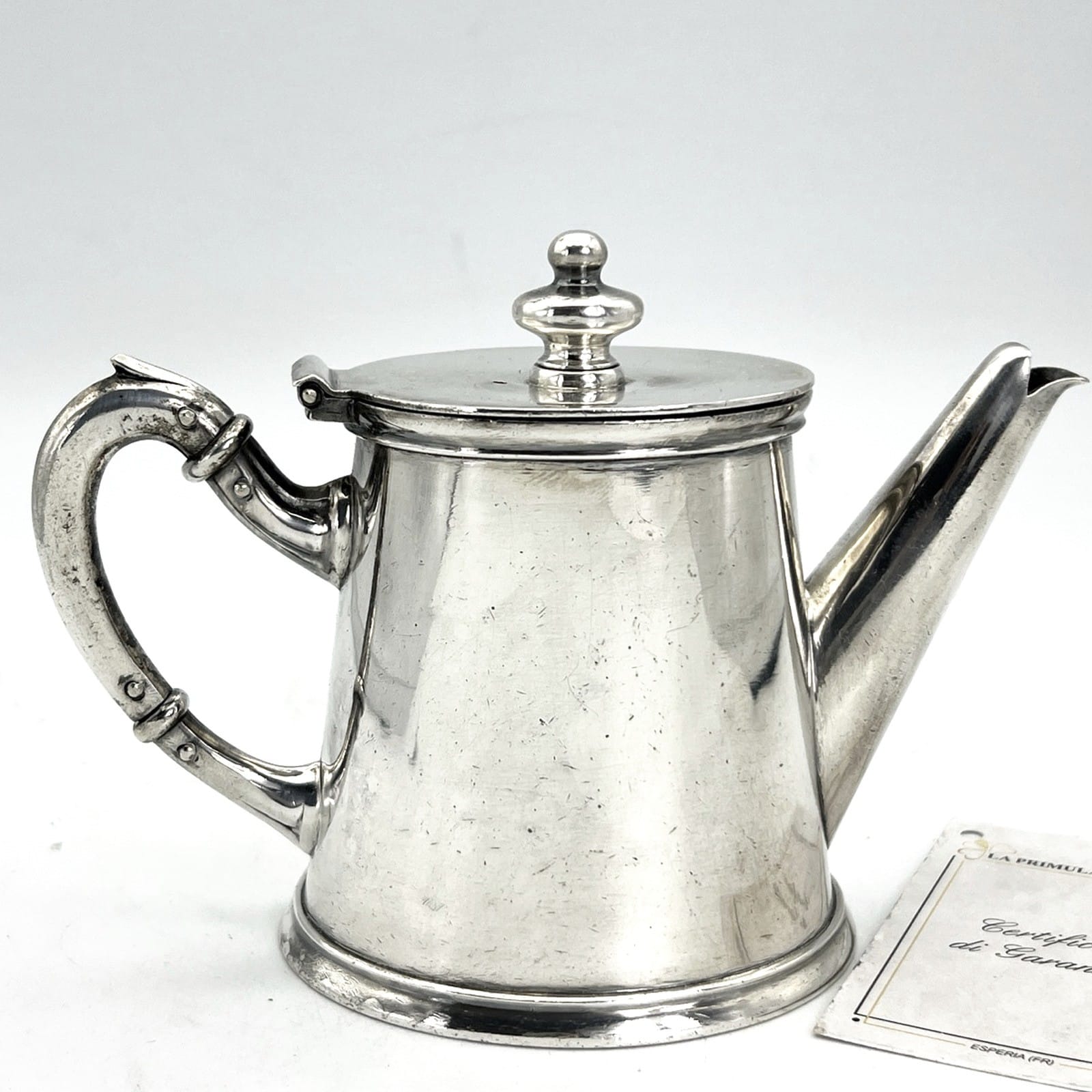 Piccola Caffettiera Antica in argento Silver plated Teiera sheffield Calderoni Categoria  Sheffield & Argento