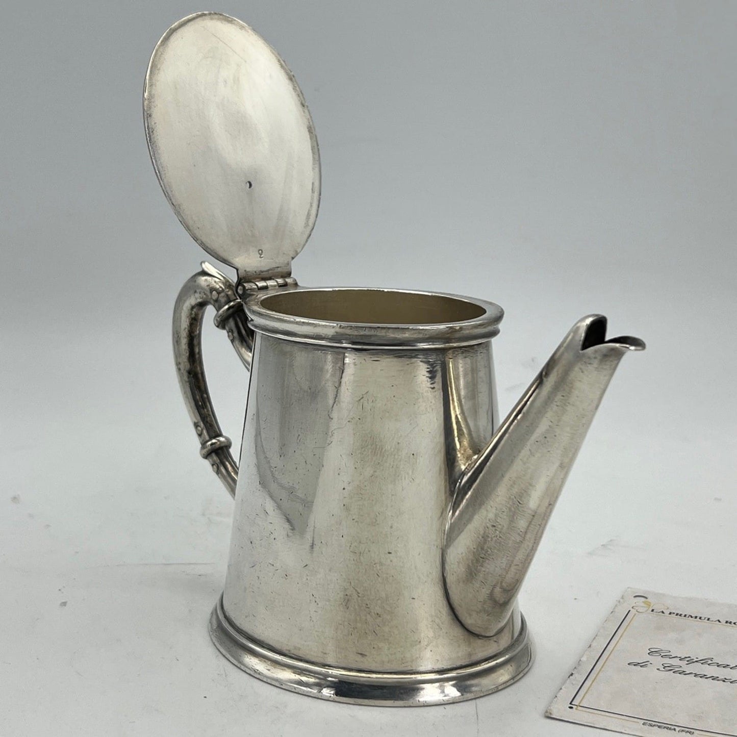 Piccola Caffettiera Antica in argento Silver plated Teiera sheffield Calderoni Categoria  Sheffield & Argento