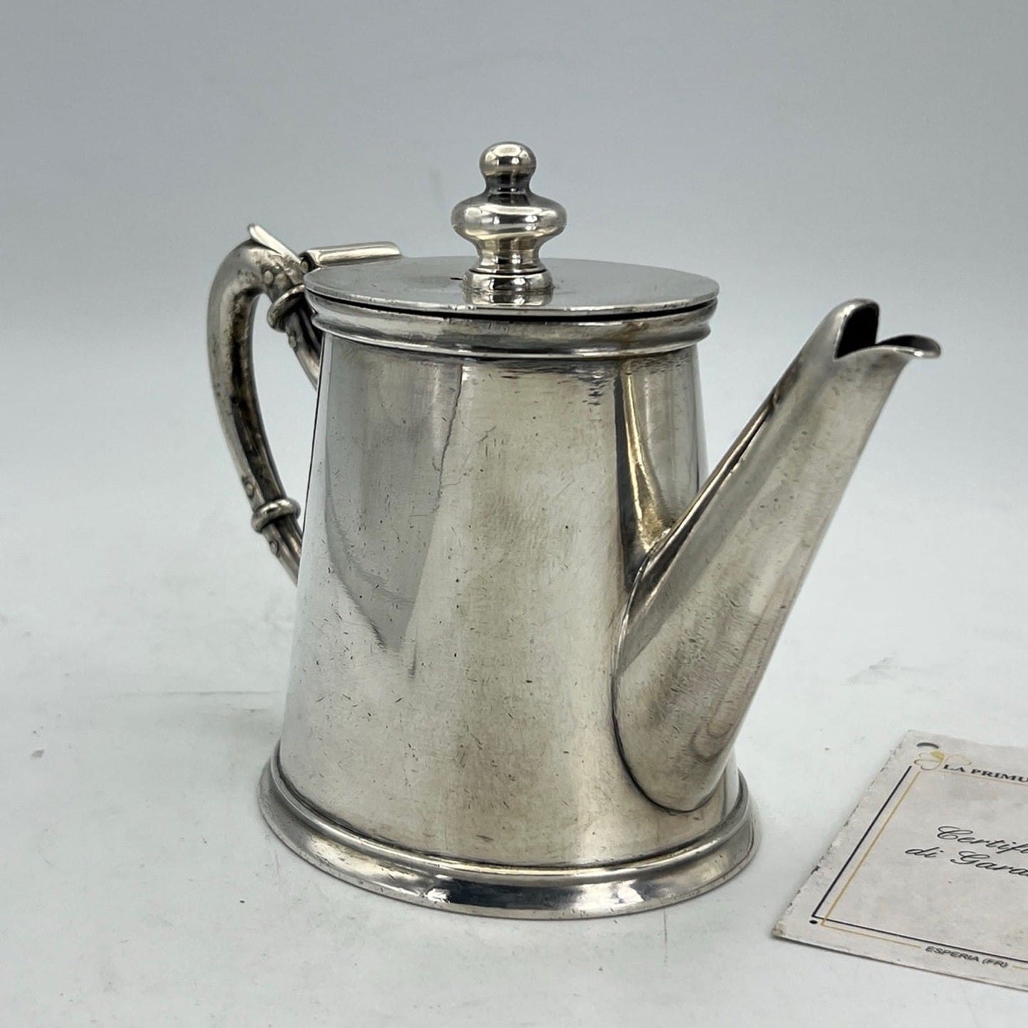 Piccola Caffettiera Antica in argento Silver plated Teiera sheffield Calderoni Categoria  Sheffield & Argento