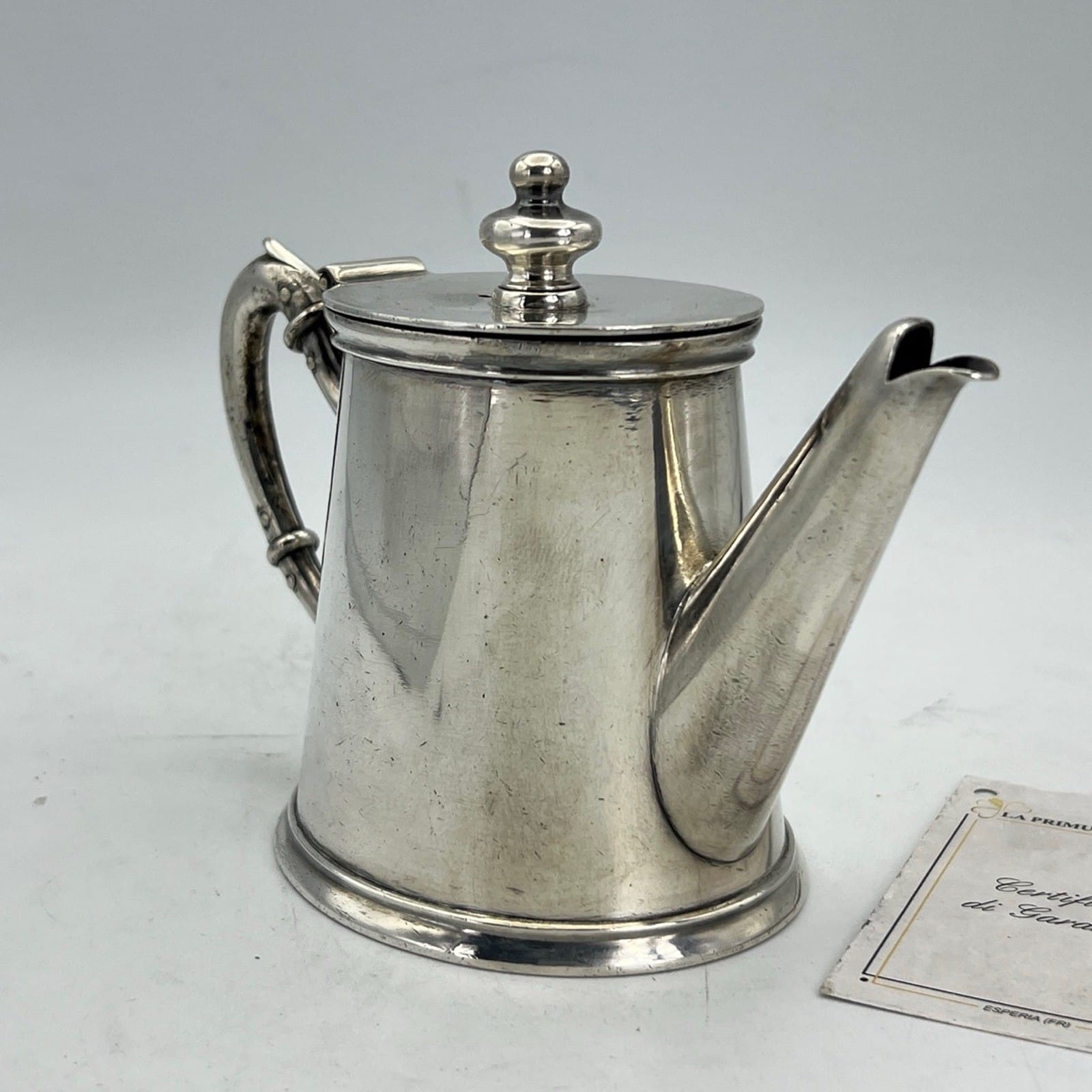 Piccola Caffettiera Antica in argento Silver plated Teiera sheffield Calderoni Categoria  Sheffield & Argento