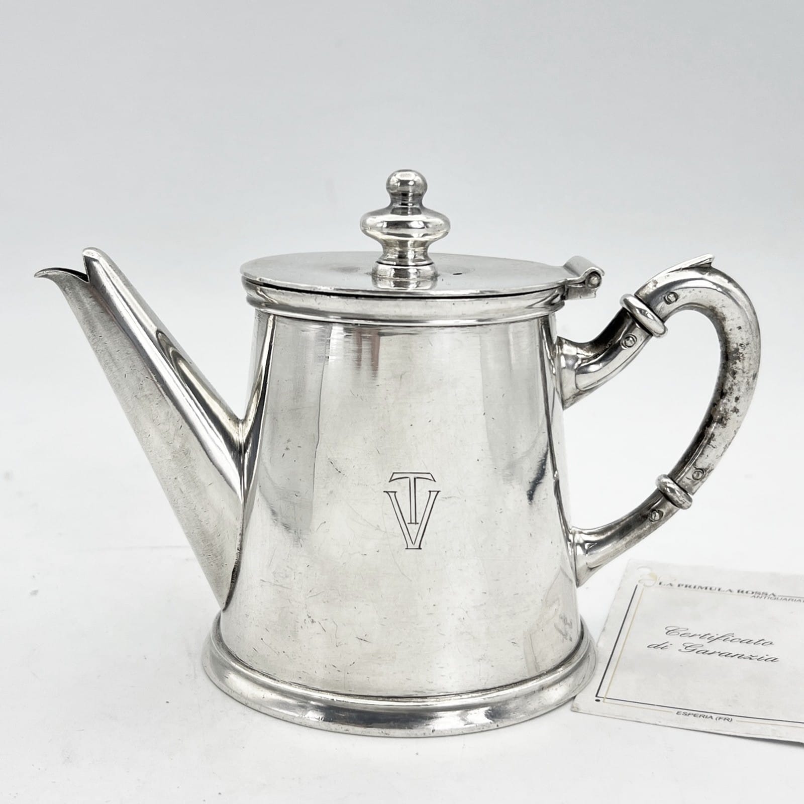 Piccola Caffettiera Antica in argento Silver plated Teiera sheffield Calderoni Categoria  Sheffield & Argento