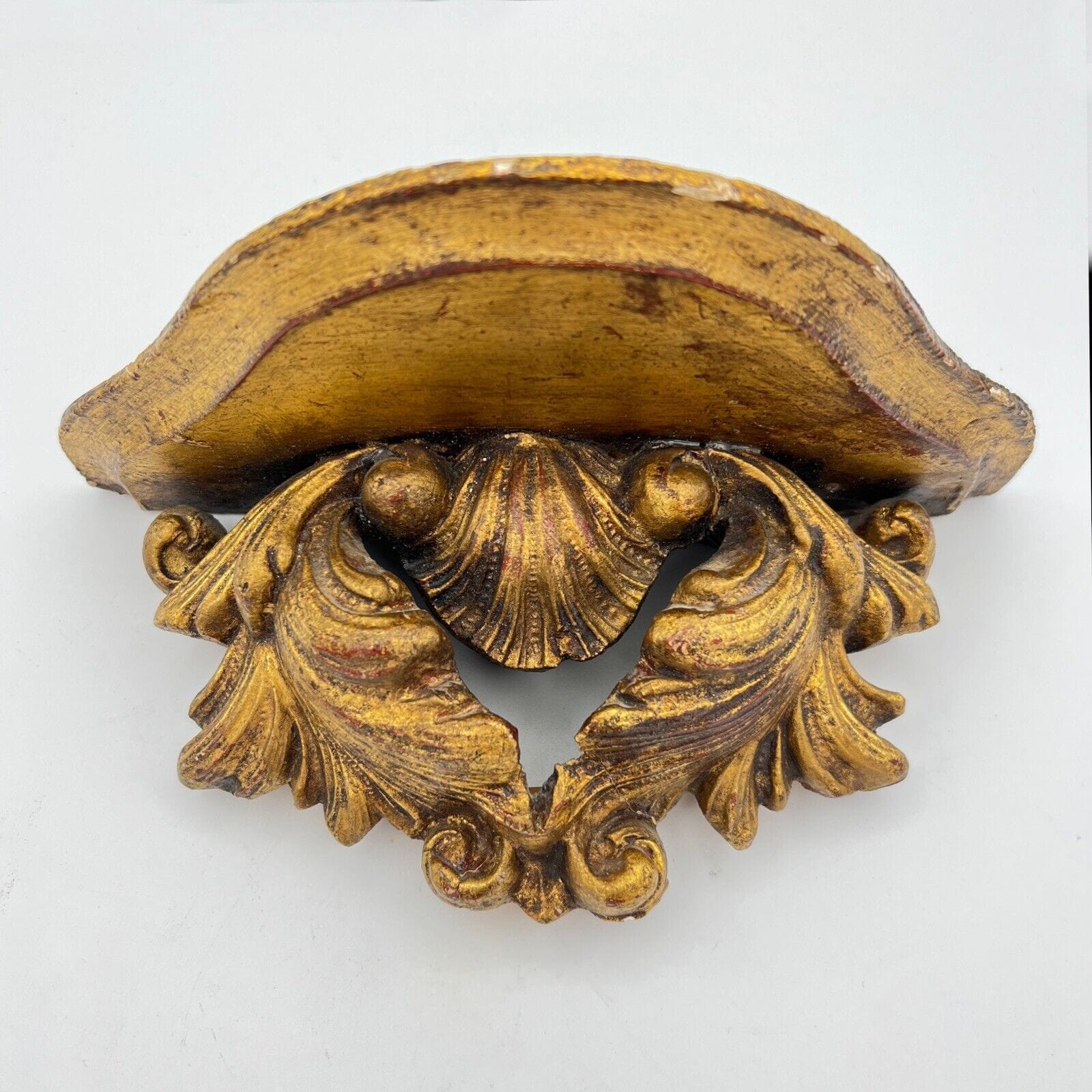 Piccola Mensola da parete Antica in legno oro mensolina a sospensione dorata Categoria  Complementi d'arredo