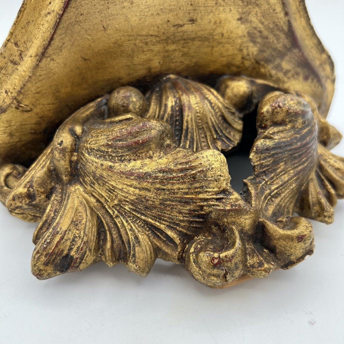 Piccola Mensola da parete Antica in legno oro mensolina a sospensione dorata Categoria  Complementi d'arredo