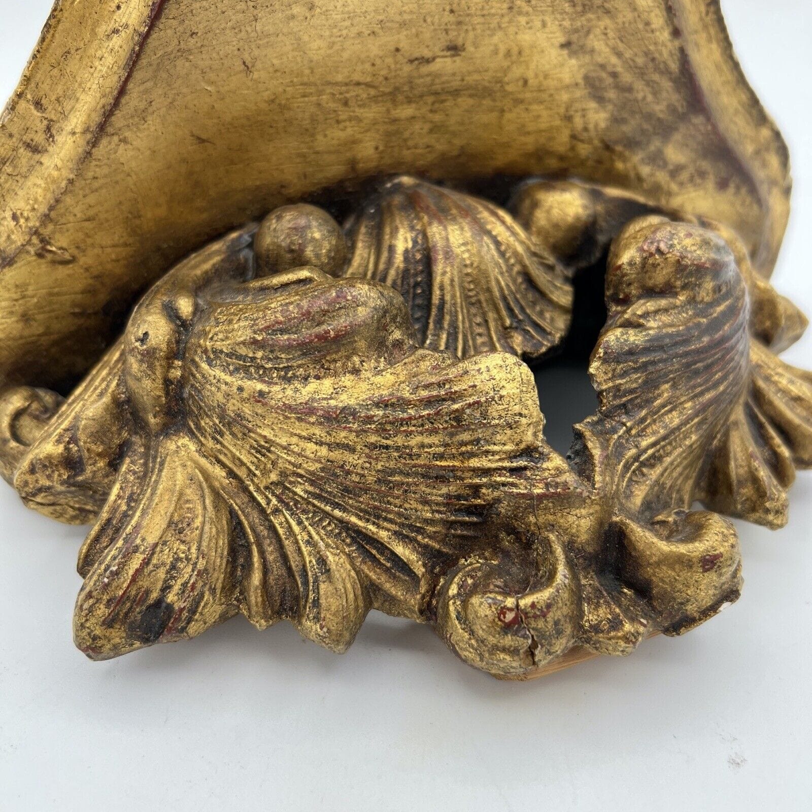 Piccola Mensola da parete Antica in legno oro mensolina a sospensione dorata Categoria  Complementi d'arredo