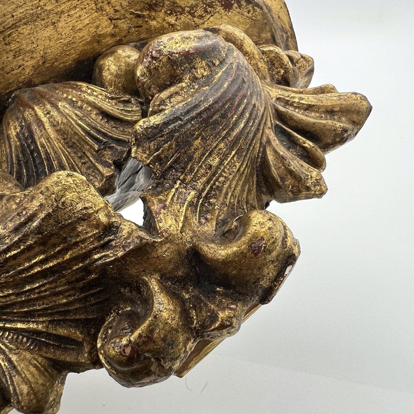 Piccola Mensola da parete Antica in legno oro mensolina a sospensione dorata Categoria  Complementi d'arredo