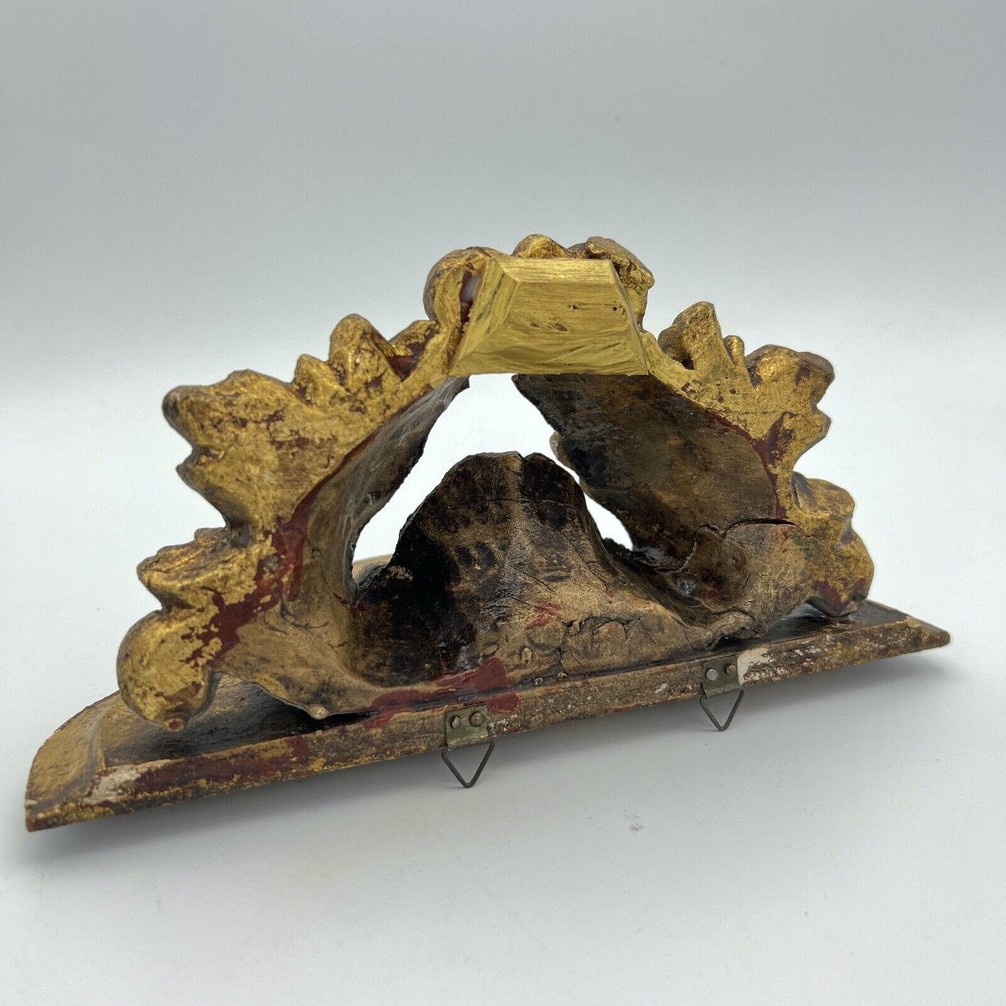 Piccola Mensola da parete Antica in legno oro mensolina a sospensione dorata Categoria  Complementi d'arredo