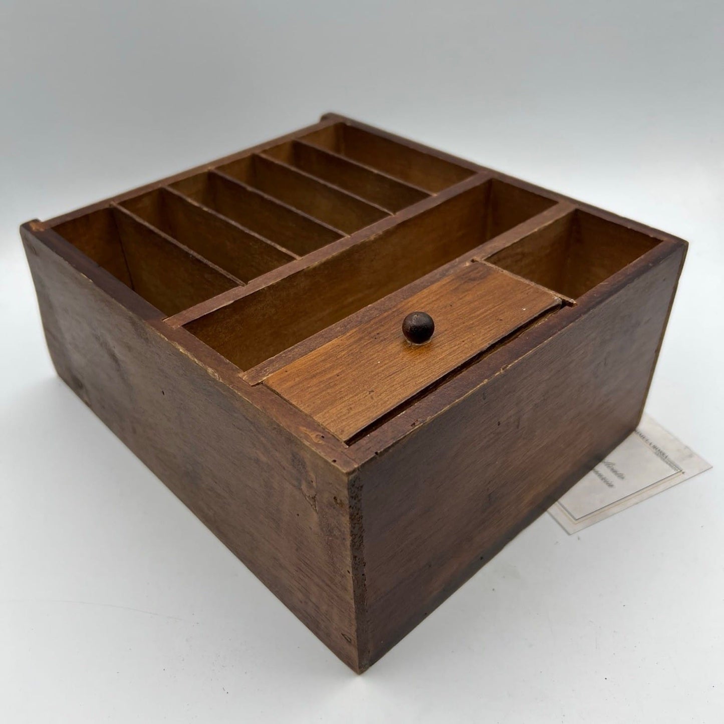 Piccola Mensola Schedario da Scrivania  Espositore da parete in legno vintage Categoria  Mensole