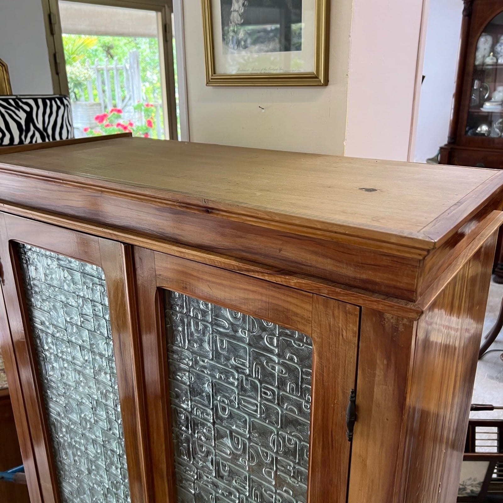 Piccolo Vetrina Credenza antica 2 ante Libreria  dispensa stile arte povera Categoria  Servante - Servantini