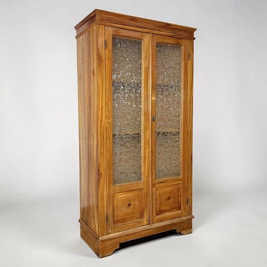 Piccolo Vetrina Credenza antica 2 ante Libreria  dispensa stile arte povera Categoria  Servante - Servantini