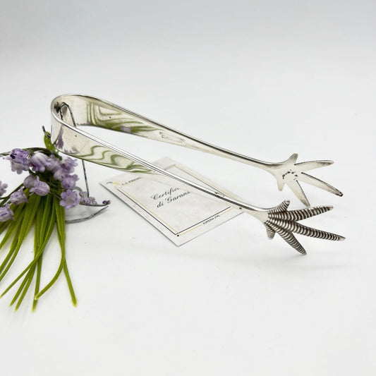 Pinza antica in argento sheffield per zollette da Ghiaccio Pinze silver plated Categoria  Sheffield & Argento