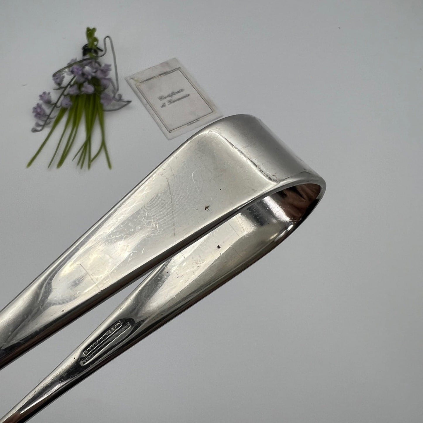 Pinza antica in argento sheffield per zollette da Ghiaccio Pinze silver plated Categoria  Sheffield & Argento