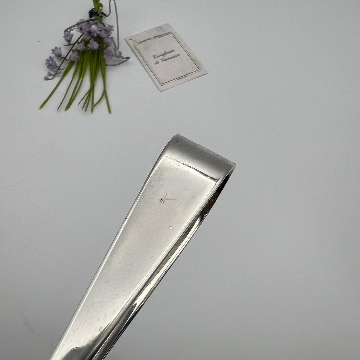 Pinza antica in argento sheffield per zollette da Ghiaccio Pinze silver plated Categoria  Sheffield & Argento